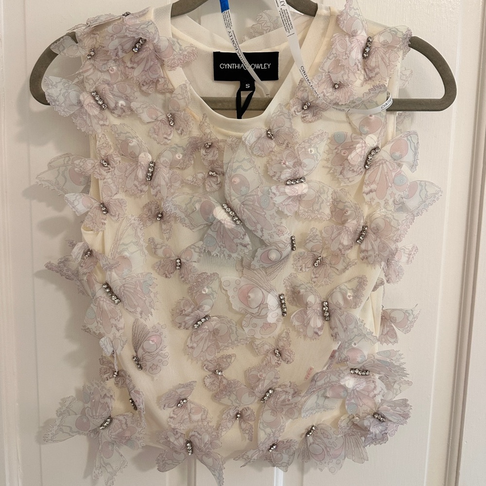 Cynthia Rowley Butterfly Crop NWT - Picture 5 of 5